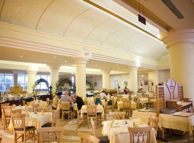 Main buffet restaurant dining hall at El Mouradi Hammamet